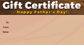 Gift Certificate Father's Day 03