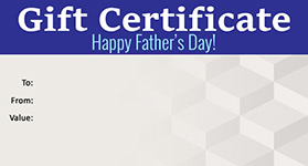 Gift Certificate Father's Day 04