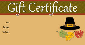 Gift Certificate Template Thanksgiving 02